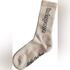 Kalapana White Crew Socks